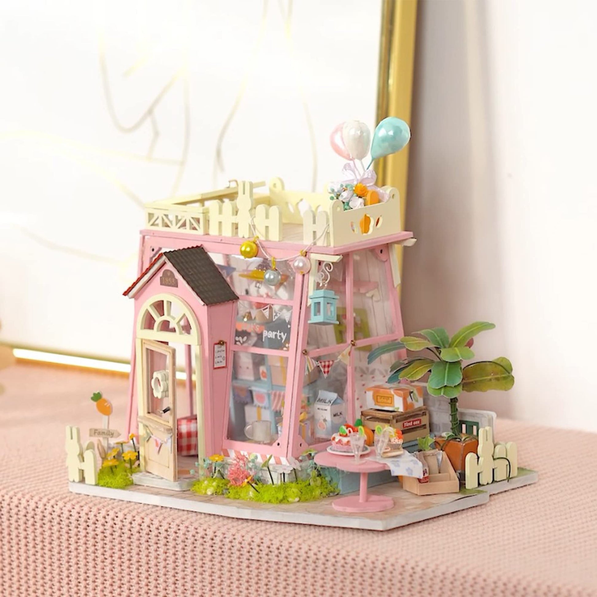 Hands Craft DIY Miniature House Kit: Holiday Party Time, Complete Crafting Kit (DG153)