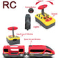 Remote Control Train for Wooden Track - Battery Operated Locomotive with Opening Door, Action Figure, Lights & Sounds, Powerful Engine Compatible