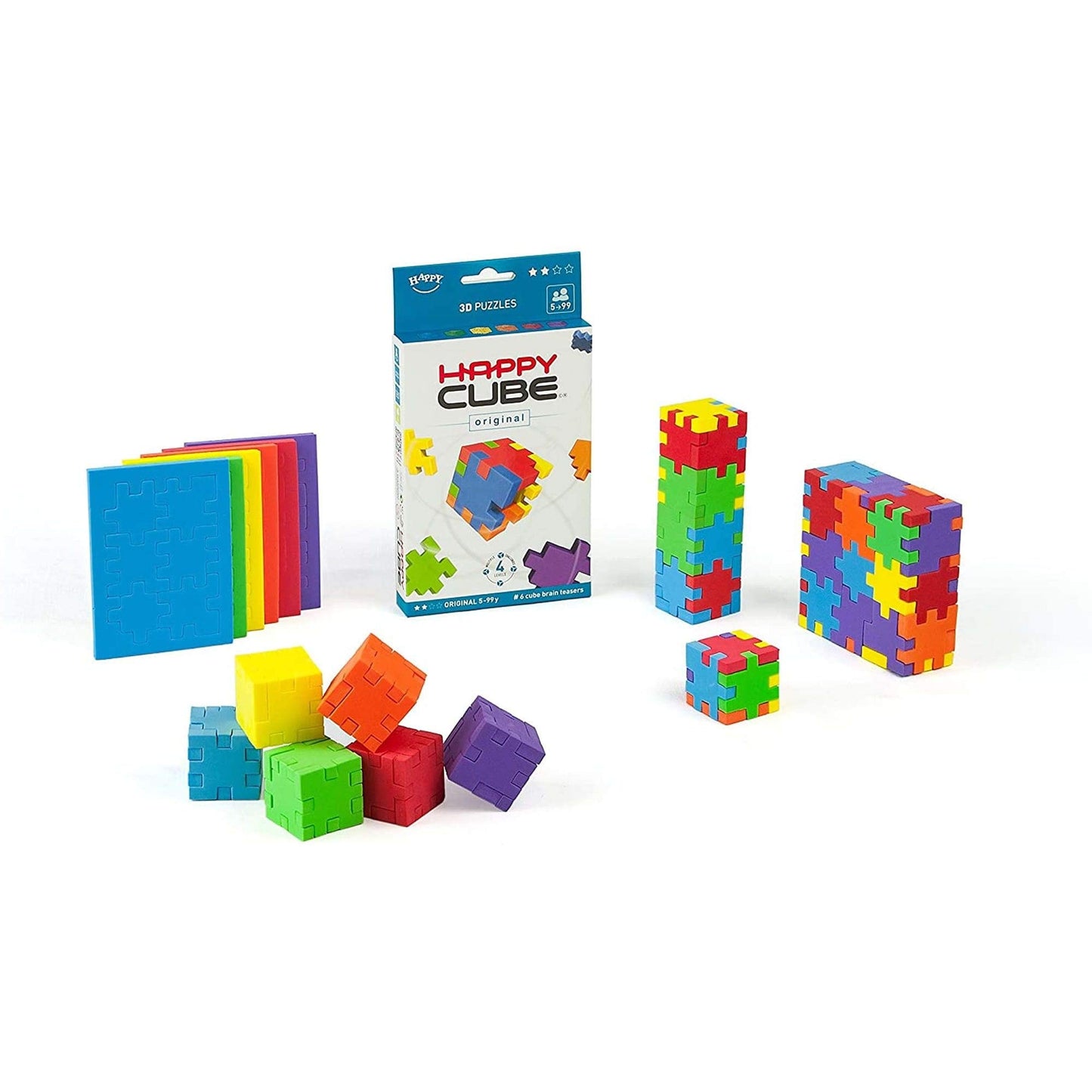 Happy HCO300 Original Cardboard Box 3D Puzzle, Pack of 6, 13x2,6x23 cm