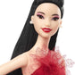 Barbie Signature 2022 Holiday Doll (Straight Black Hair) with Doll Stand, Collectible Gift for Kids Ages 6 Years Old and Up