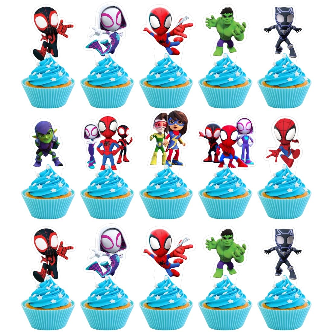 30pcs Friends Cake Decorations with 30pcs Cupcake Toppers Party Supplies for Kids Birthday Decorations