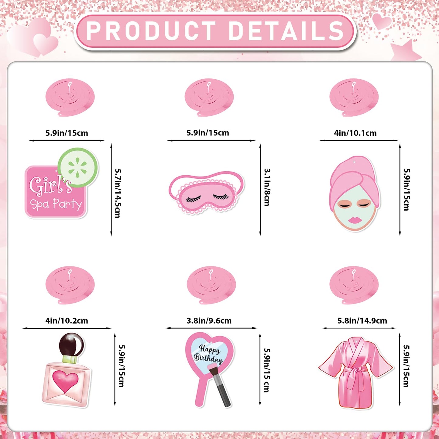 Spa Party Decorations Banner Spa Birthday Party Supplies for Girls Women with Spa Birthday Banner Hanging Ceiling for Sleepovers Slumber Makeup