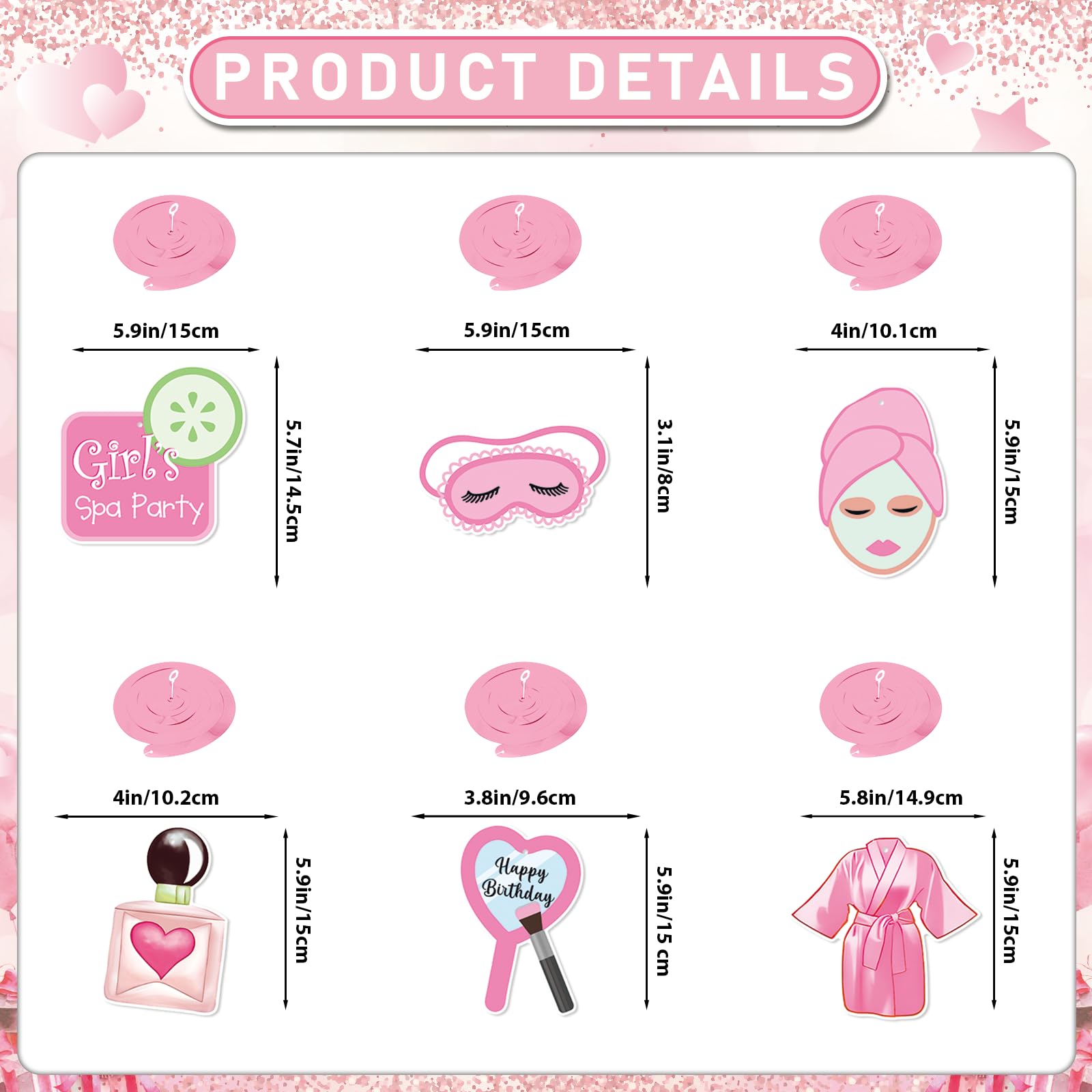 Spa Party Decorations Banner Spa Birthday Party Supplies for Girls Women with Spa Birthday Banner Hanging Ceiling for Sleepovers Slumber Makeup