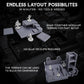 CZYY Magnetic Dungeon Tiles, 58 PCS Modular Terrain Set for RPGs, Basic Set