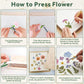 TTUGTTUG Flower Press Kit with Frames for Adults, 11" x 11" Large Wooden 10-Layer Press for DIY Floral Art, Wedding Flower Drying, Great Gift for DIY