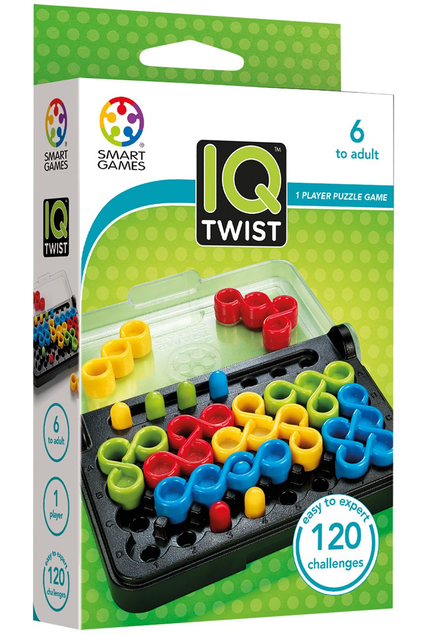 SmartGames IQ Bundles Color Series: IQ Twist & IQ XOXO 240 Challenges for Ages 6-Adult