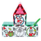CreateOn Crayola Elf on the Shelf Paint On Tiles, Magnetic Building Tiles Kit with Crayola Paint Tubes | Christmas Holiday Craft Toy | 18-Piece