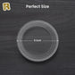 R-kay 100 Pack 6 Inch Clear Plastic Plates - Heavy Duty Small Dessert Plates - Microwavable Small Appetizer Plates - Premium 6 inch Disposable Plates