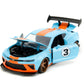 Jada Toys Big Time Muscle 1:24 2016 Chevy Camaro SS Widebody Gulf Die-Cast Car, Toys for Kids and Adults(Blue/Orange)