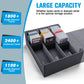 Astrell Trading Card Storage Box with 12 Dividers and 6 Foam Stoppers, Large Capacity Sturdy Leather Strong Magnetic Closure MTG Commander Deck Box