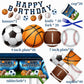 Sports Birthday Party Decorations-142Pcs Sports Theme Plates and Napkins Kit Basketball Football Baseball Soccer Tableware Serves 20 Guests