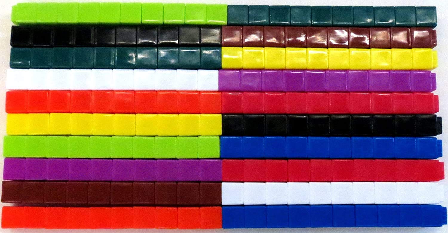 Hand2mind Interlocking UniLink Cubes, Plastic for Early Math, Connecting for Kids Learning, manipulatives, Counting for Preschool Classroom Supplies
