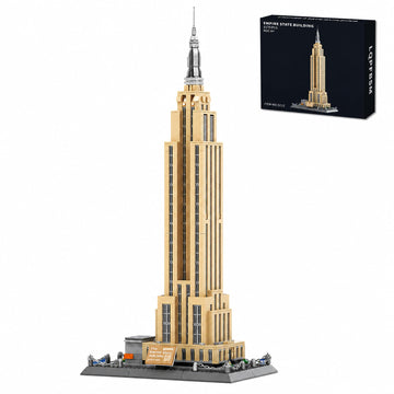 LQPFBSM Empire State Architecture Building Blocks Sets New York City Skyline Architecture Model Kits New York Landmark Skycraper Toys Gift for Adults