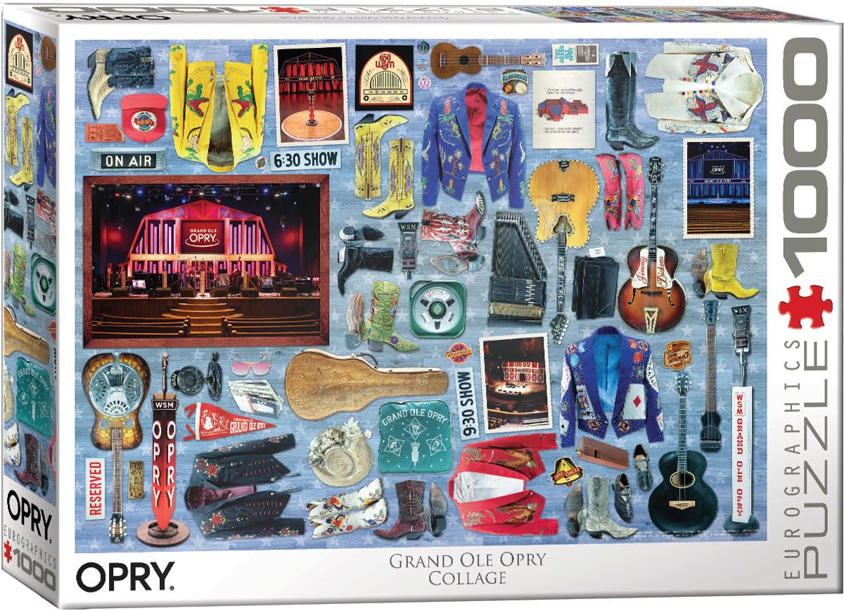 EuroGraphics - Grand Ole Opry Collage 1000 Pieces Jigsaw Puzzle, 1000 Pieces Puzzle for Adults