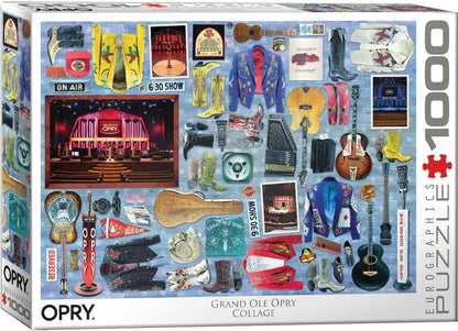 EuroGraphics - Grand Ole Opry Collage 1000 Pieces Jigsaw Puzzle, 1000 Pieces Puzzle for Adults