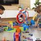 Hot Wheels Monster Trucks Launch & Bash Playset with Launcher, 4 Crushed Cars, 1 1:64 Scale Monster Truck, Landing Zone for Stunting, Crashing Action