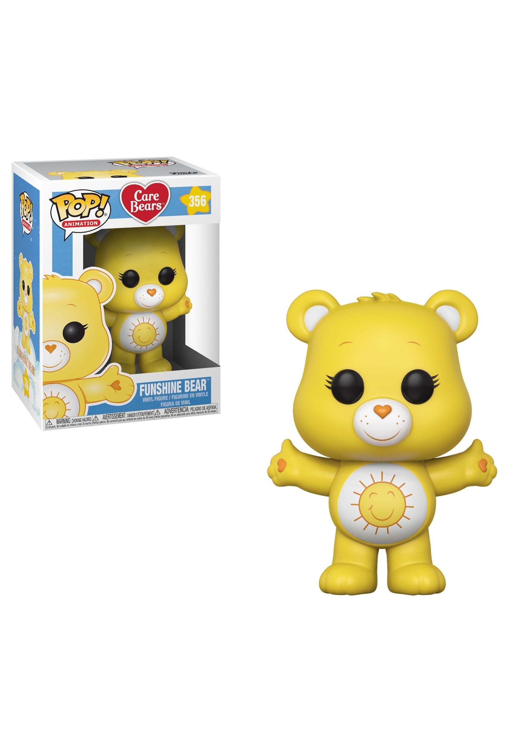 Funko Care Bears Funshine Bear - 1/6 Odds for Rare Chase Variant, 10 Centimeters - Collectible Vinyl Figure - Gift Idea - Official Merchandise -