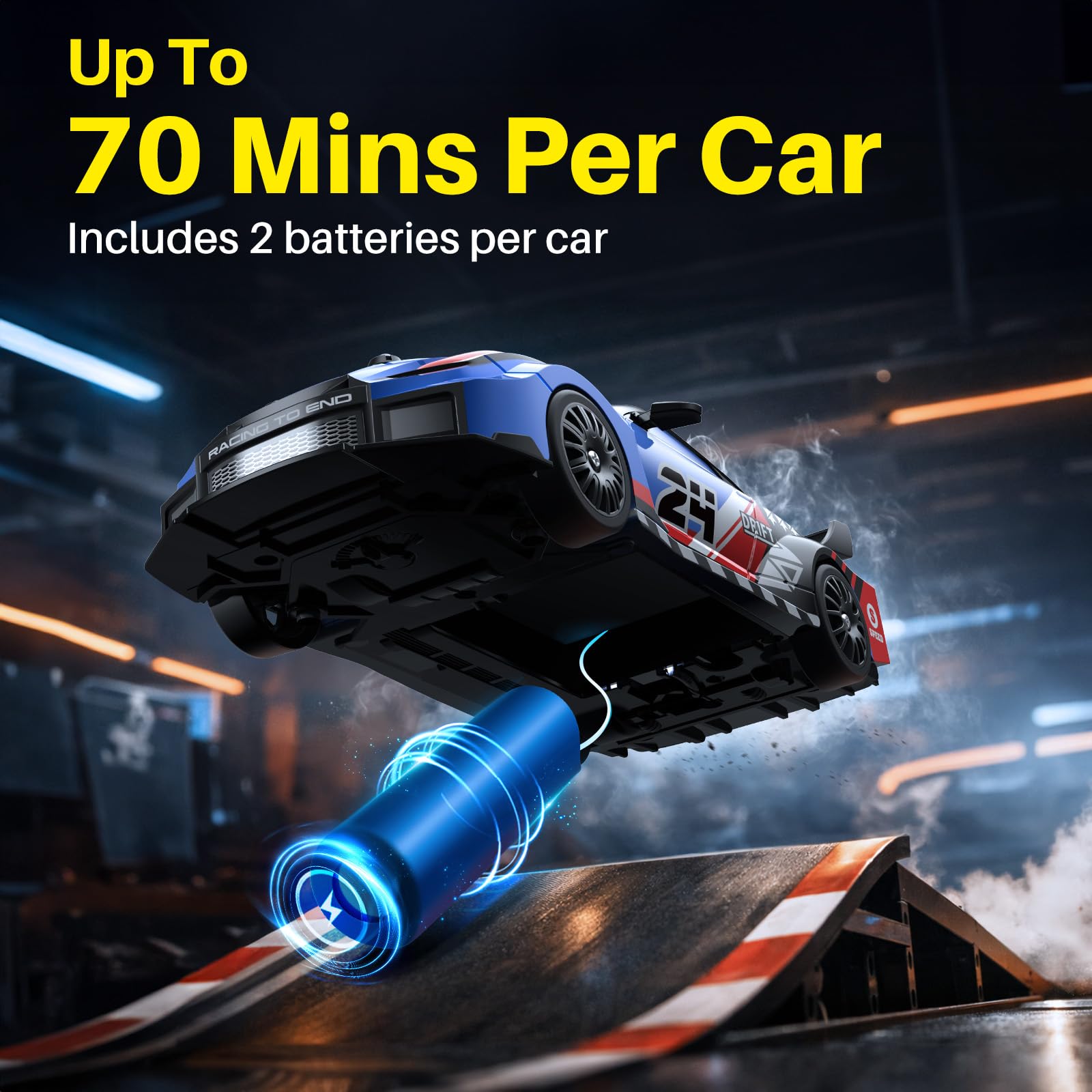 Geyiie 2 Pack RC Drift Cars for Kids, Complete 2-Player Racing Set