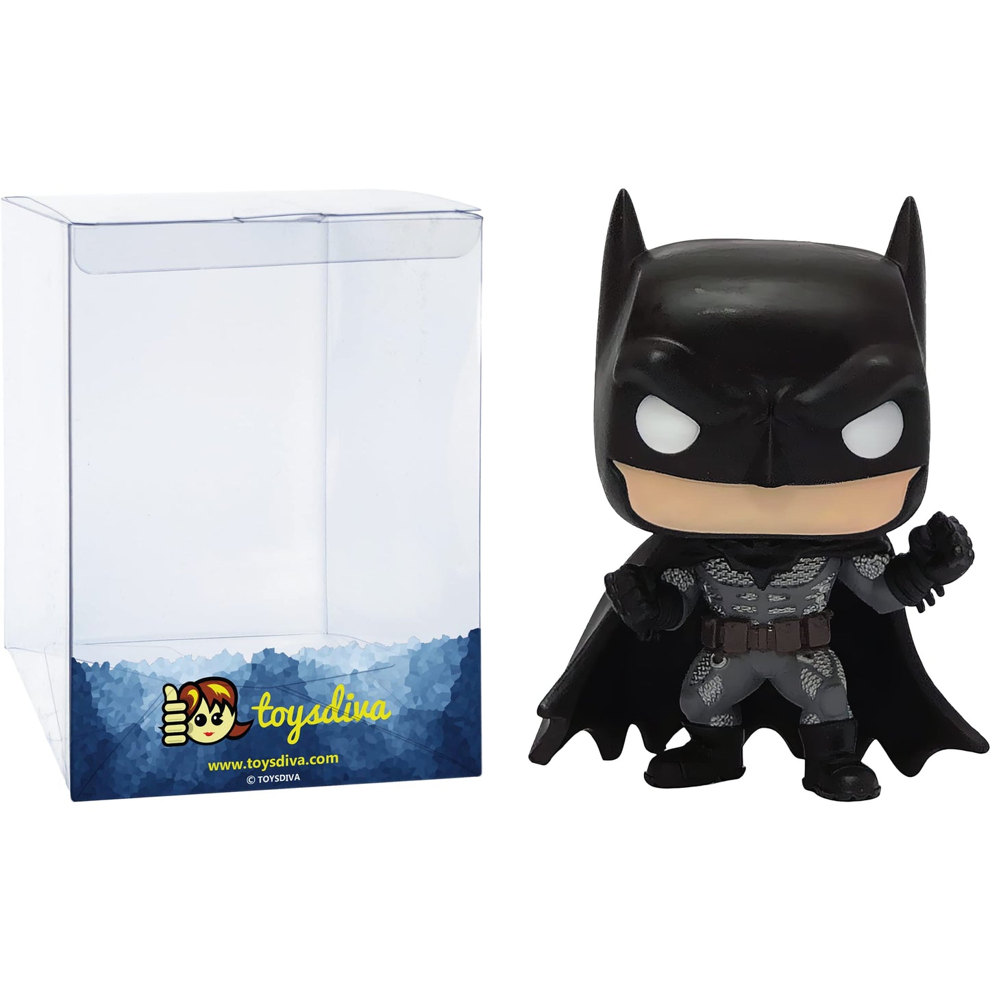 Funko B a t m a n (PX Exc): P o p ! Heroes Vinyl Figurine Bundle with 1 Compatible 'ToysDiva' Graphic Protector (288-40559 - B)