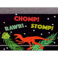 Blue Panda Dinosaur Plastic Tablecloth - 54 x 108 in, Black, 3 Pack - Disposable Table Cover for Dinosaur Birthday Party Decor