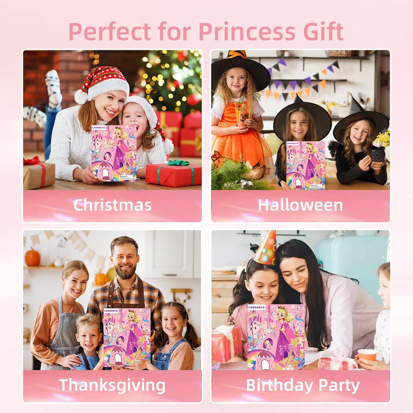 LXDHSRTA Princess Toy Tent with LED Star Lights for Little Girls