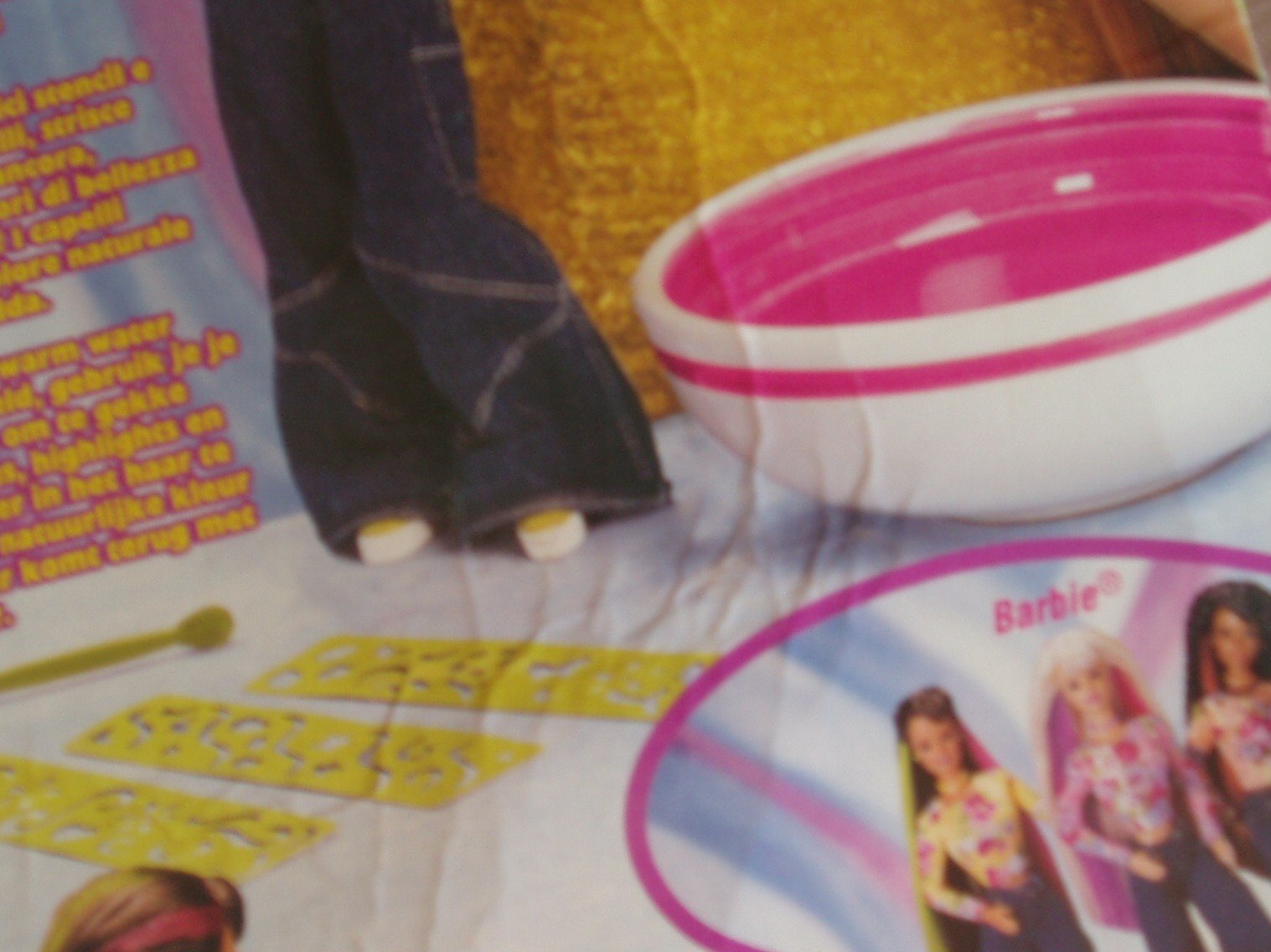 Happenin Hair Teresa Barbie Stencil and Stamp by Mattel