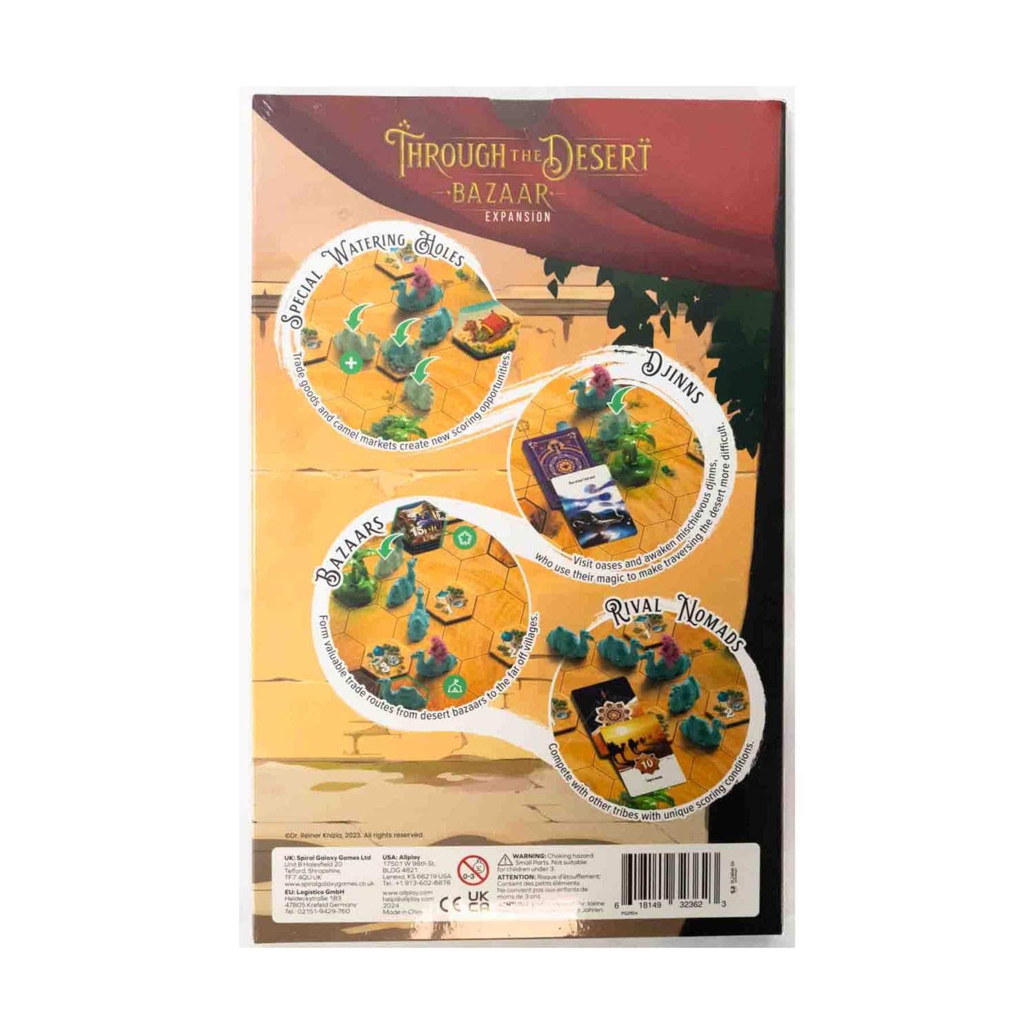 Allplay - Through the Desert Bazaar Expansion - Board Game - The Strategy Line - 2 to 5 Players - 45 Minute Play Time