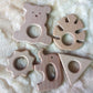 2pcs Natural Wooden Leaf Montessori Toys Pendant Beech Wood Animal Shape Children Toy Show Gift Play Gym for Handmade Home Decoration Craft (Banana