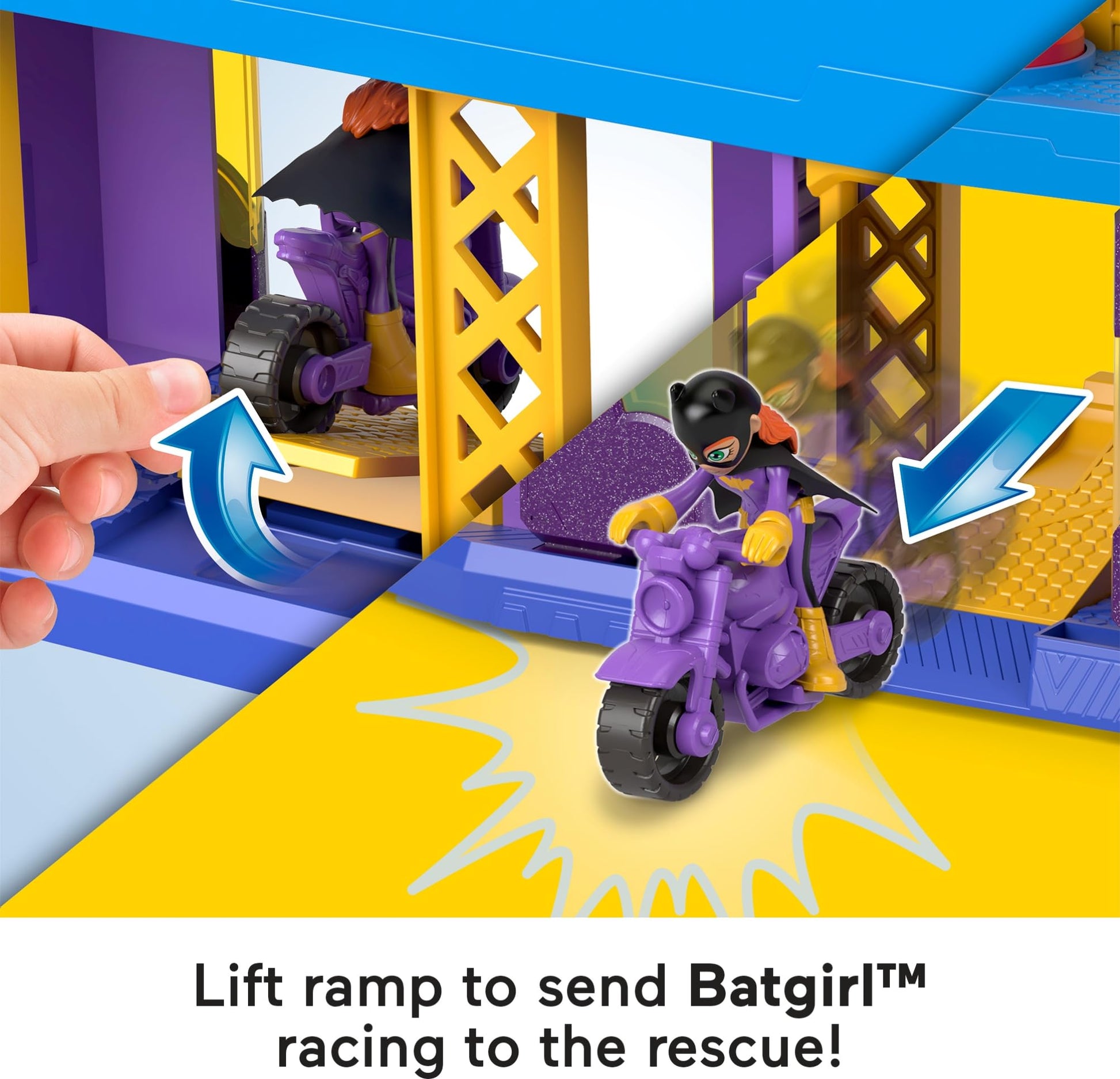 Fisher-Price Imaginext DC Super Friends Preschool Toy Batgirl Hero Hideout Playset with 2 Figures & 5 Accessories for Kids Ages 3+ Years