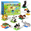 FUN LITTLE TOYS Party Favors for Kids 6-12, 12 Pack Mini Animal Building Blocks, Individually Packaged Small Building Toys with Instructions