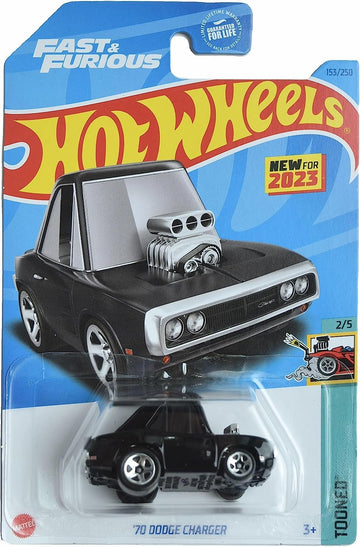 Hot Wheels '70 Dodge Charger, Tooned 2/5 [Black] 153/250
