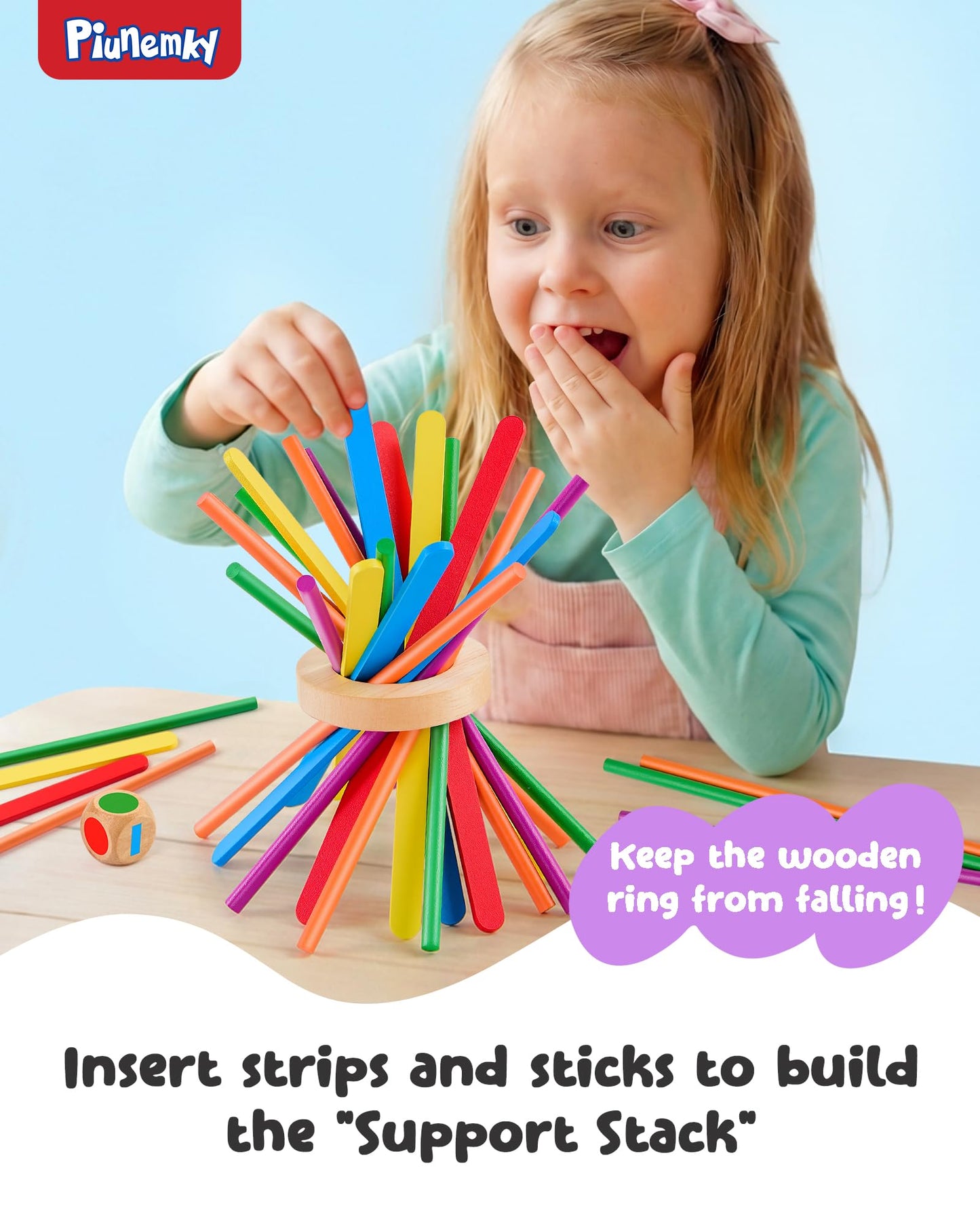 Montessori Wooden Board Game for Kids 3-8 Fine Motor Skills Toy Learning
