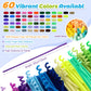 Pipe Cleaners Craft Bulk, 1800 PCS 60 Mix-Colors Chenille Stems, Colorful Fuzzy Pipe Cleaners for Arts & Crafts Supplies, Limpia Pipas for Creative