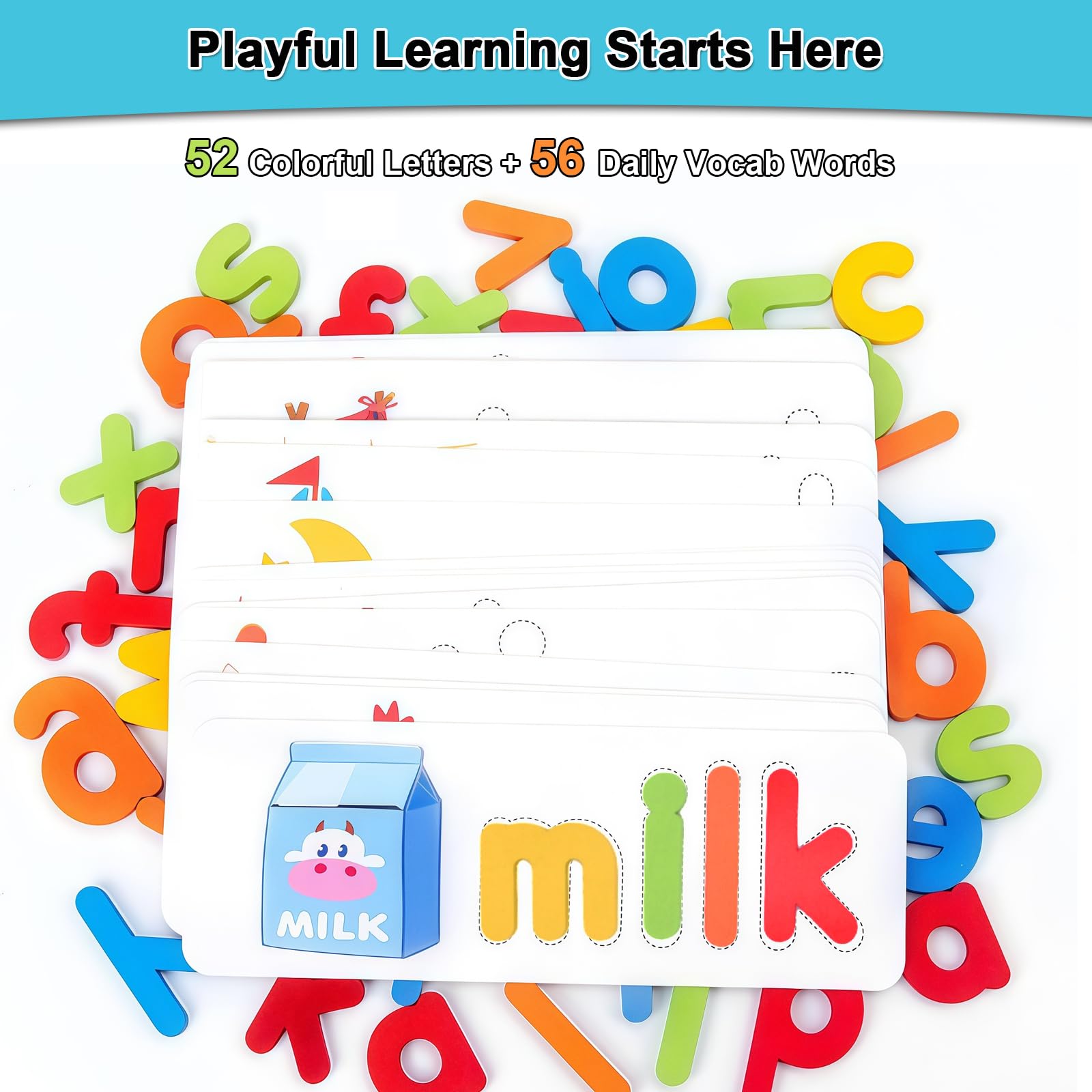 Spell Learning Toys - See & Spell Matching Letter Game for Preschool