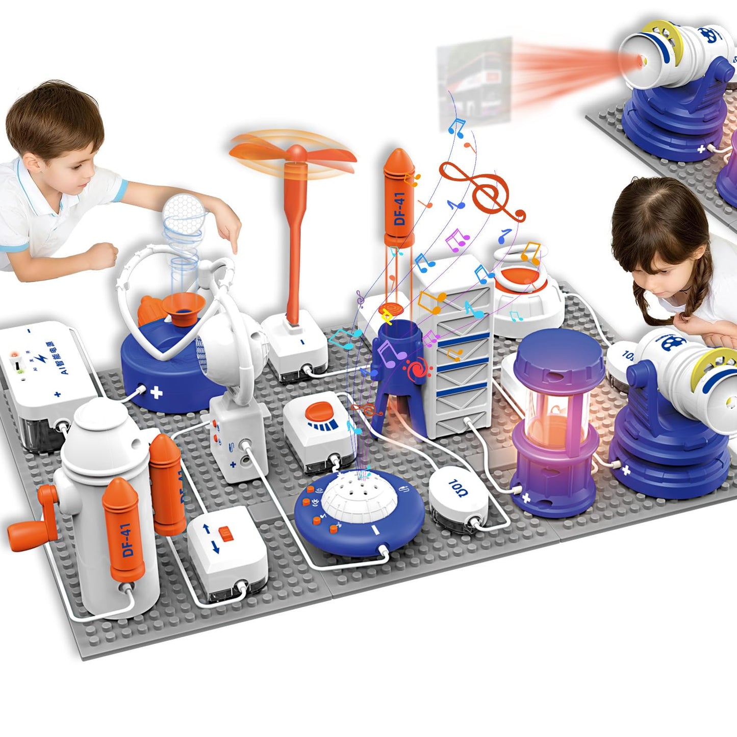 Science STEM Kits for Kids, Electronics Exploration Kit, 66 Pcs DIY Circuit Parts, Over 1200 Projects, STEM Educational Toy Gifts for Kids Boys Girls