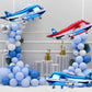 10 PCS Airplane Balloons Foil Mylar Balloons for Baby Shower Toys Themed Party Birthday Decoration Supplies (Red, Bule?