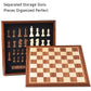 VAMSLOVE Chess and Checkers Board Game Sets for Adults Wooden Deluxe 15 inch Wood Board Box with Storage, Classic 2 in 1 Large Size with Chess Pieces