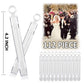 112 Pack Mini Wedding Bubble Wands, White Circle Party Favors for Guests