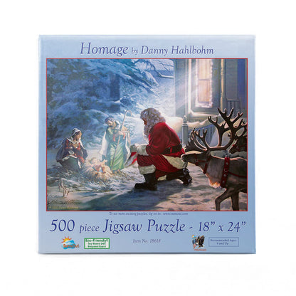 SUNSOUT INC - Homage - 500 pc Jigsaw Puzzle by Artist: Danny Hahlbohm - Finished Size 18" x 24" Christmas - MPN# 18618