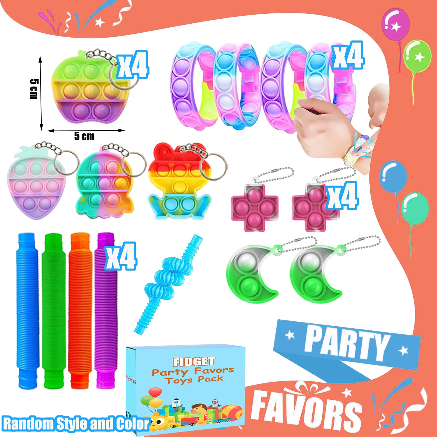 Korilave 132 Pcs Party Favors for Kids 4-8, Treasure Box Toys for Classroom, Prizes for Kids Classroom, Pinata Fillers Goodie Bags Stuffers, Bulk