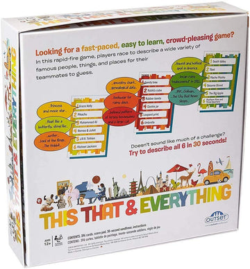 This that and Everything Party Game - Contains 100 Double-Sided Cards About Everything - Trivia Game for Kids Ages 12 and up by Outset