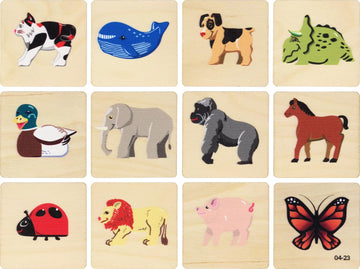 Maple Landmark Animal Memory Tiles - Made in USA