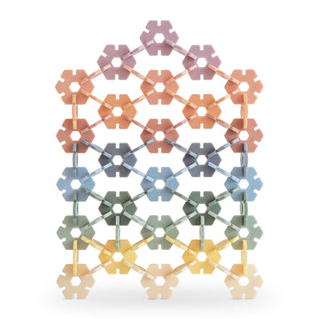 mushie HEX Connect Building Toy Set | 100 Pieces for Kids 5 Years+ | Preschool Educational and Toddler Montessori Toys