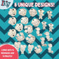 Kids Wood Painting Party Craft Kit 20 Pack - Each DIY Set Includes Mermaids & Pirates Wooden Design, Paint & Brushes - Summer Camp Activities