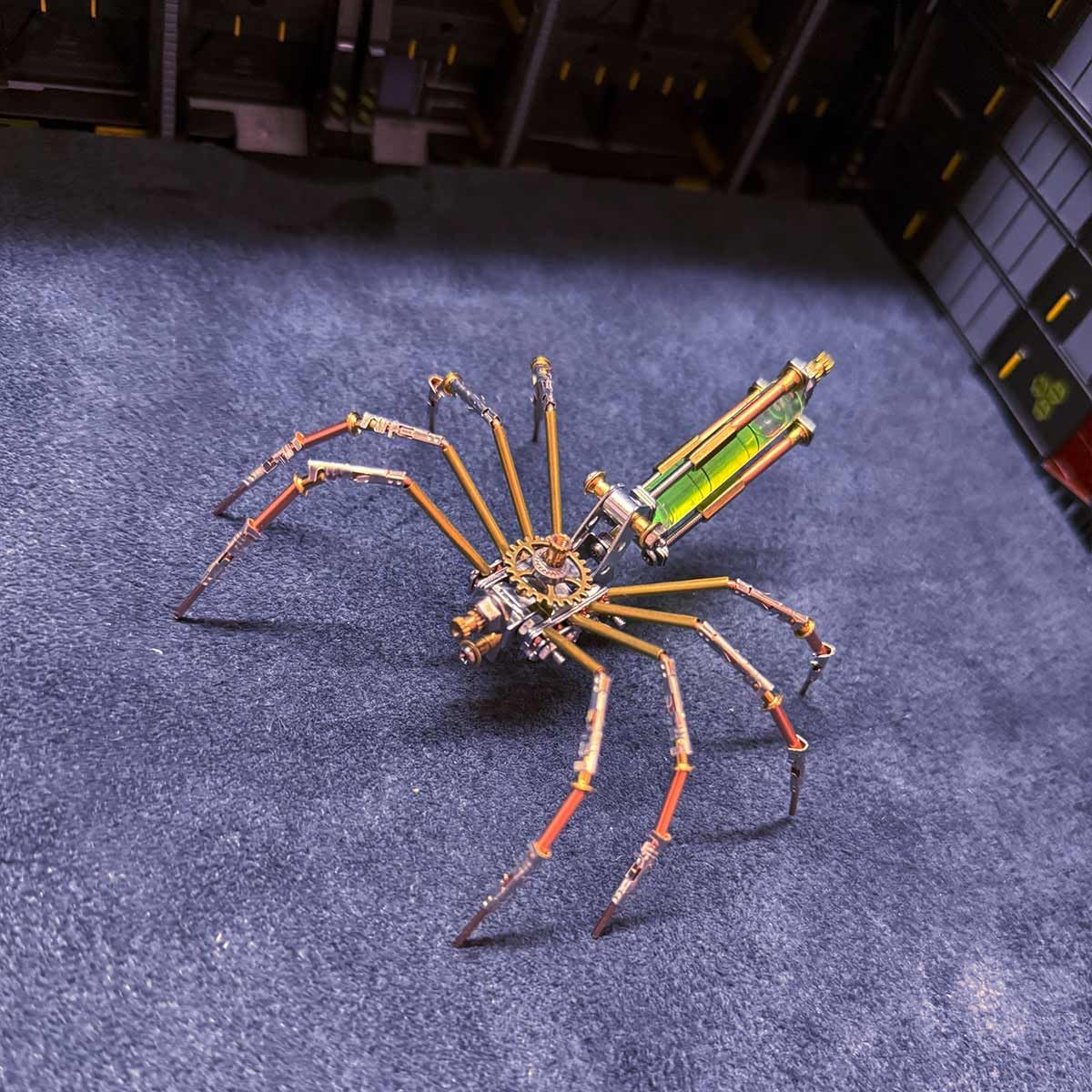 OBIOCKIDAY 3D Metal Puzzle for Adults, Steampunk Spider Metal Model Kit, 118PCS DIY Assembly Mechanical Building Set Animal 3D Puzzle Kit, Brain