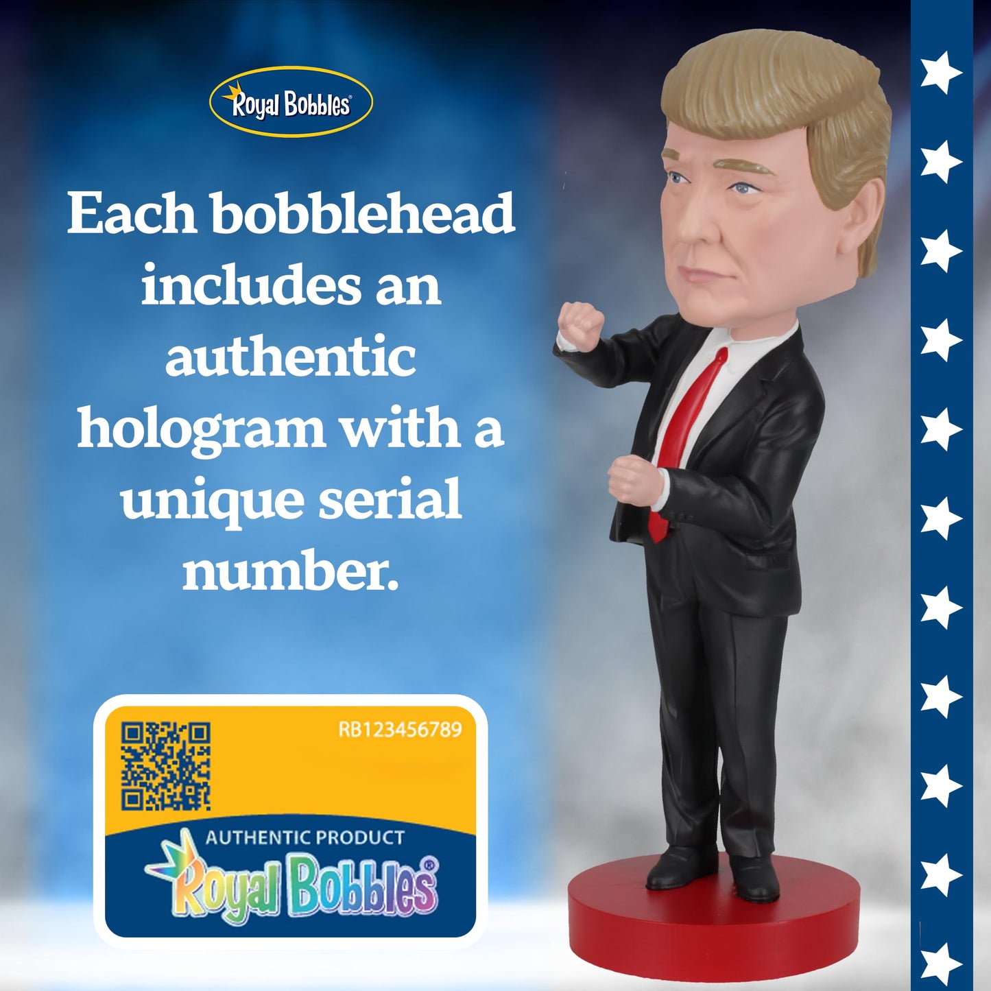 Royal Bobbles Donald Trump Dance Collectible Bobblehead Statue - 45th & 47th President of the United States - Knuckleheads Political Satire Collection