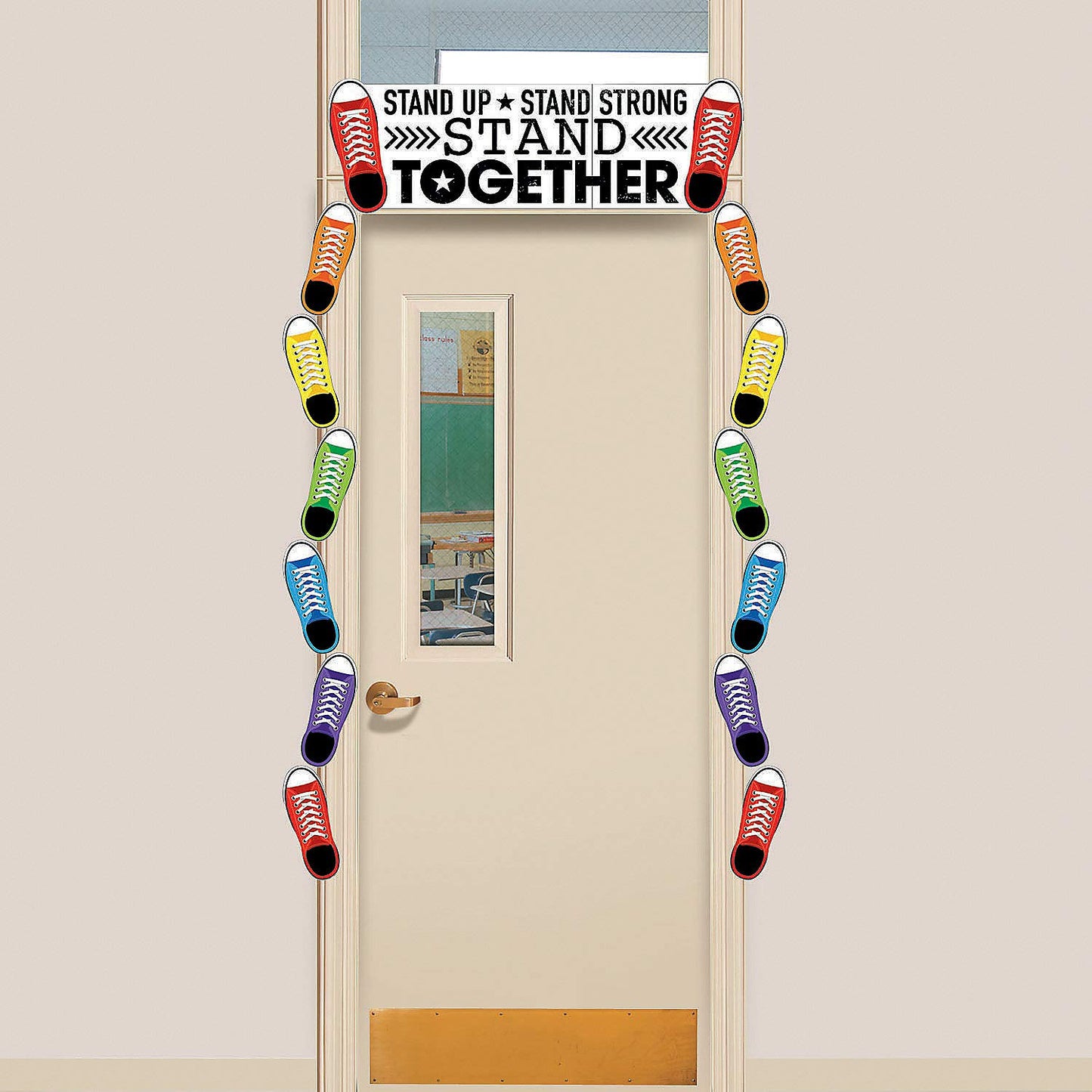 Fun Express Stand Together Classroom Door Border - 16 Pieces - Educational and Learning Activities for Kids