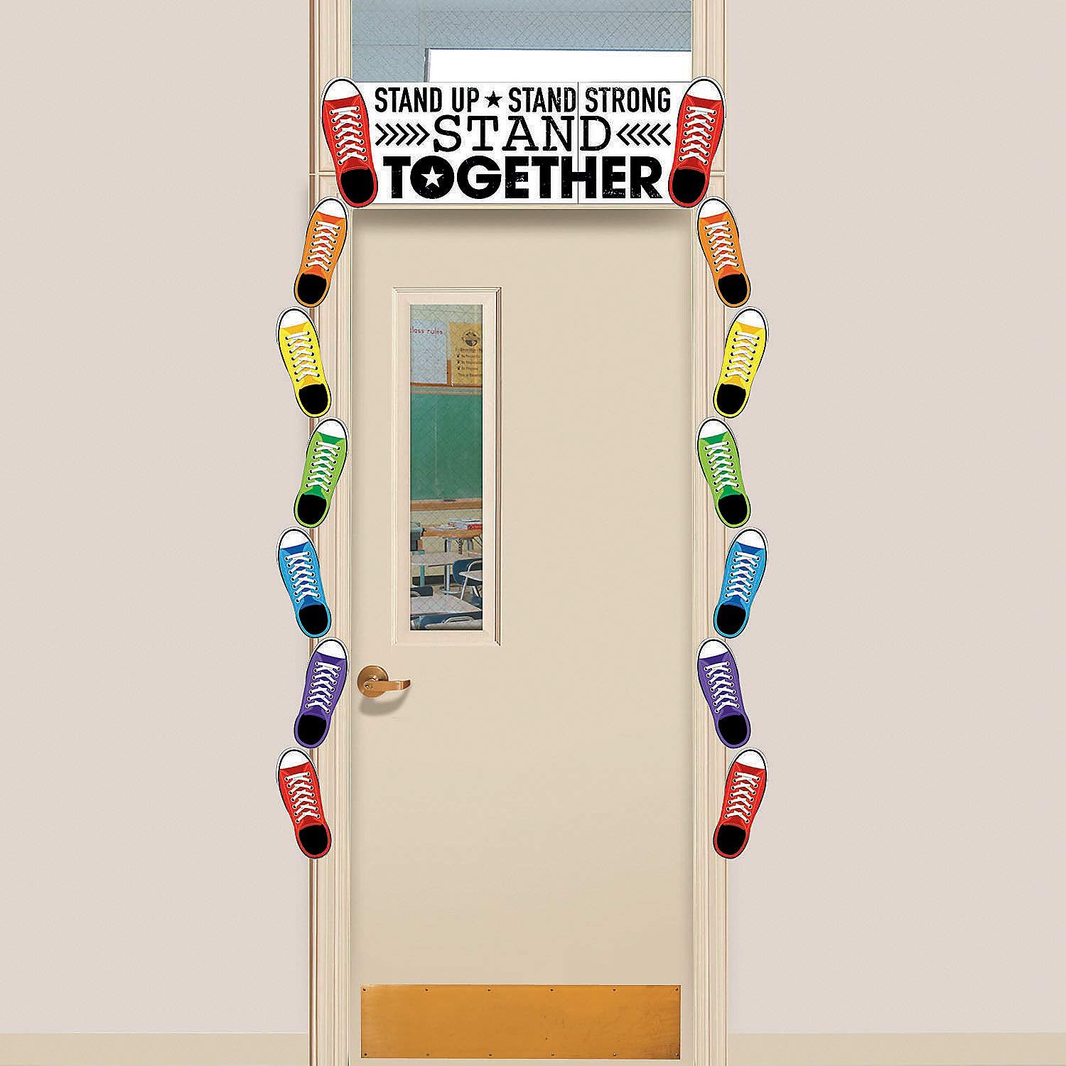 Fun Express Stand Together Classroom Door Border - 16 Pieces - Educational and Learning Activities for Kids