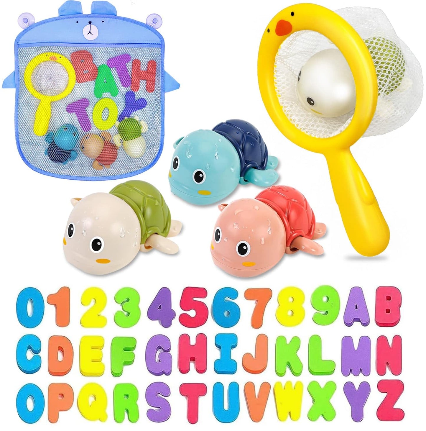 Bath Toys Kids Age 1-3 - Foam Bath Letters And Numbers Abc Alphabet Learning Toys Bathtub Toys Toddlers 2-4 Water Pool Shower Tub Toy Babies Infant
