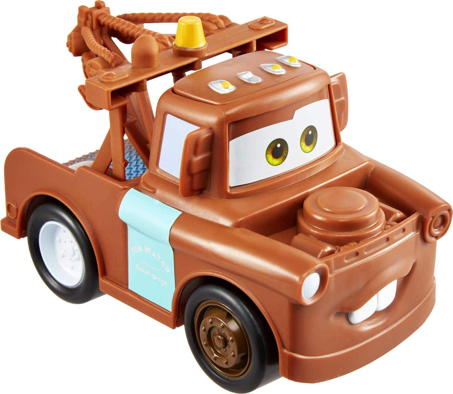 Disney Cars Toys Track Talkers Mater, 5.5-in, Authentic Favorite Tow Truck Movie Character Sound Effects Vehicle, Fun Gift for Kids Aged 3 Years